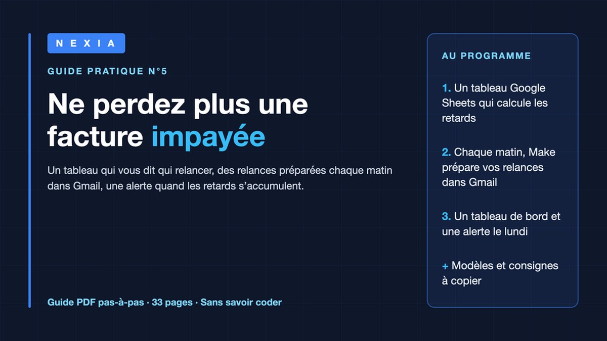 Couverture du guide : Ne perdez plus une facture impayée